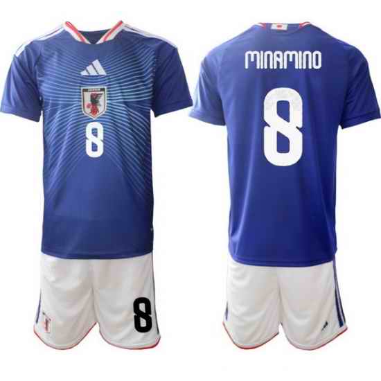 Men Japan 2026 Soccer Jerseys Blue #8 Takumi Minamino
